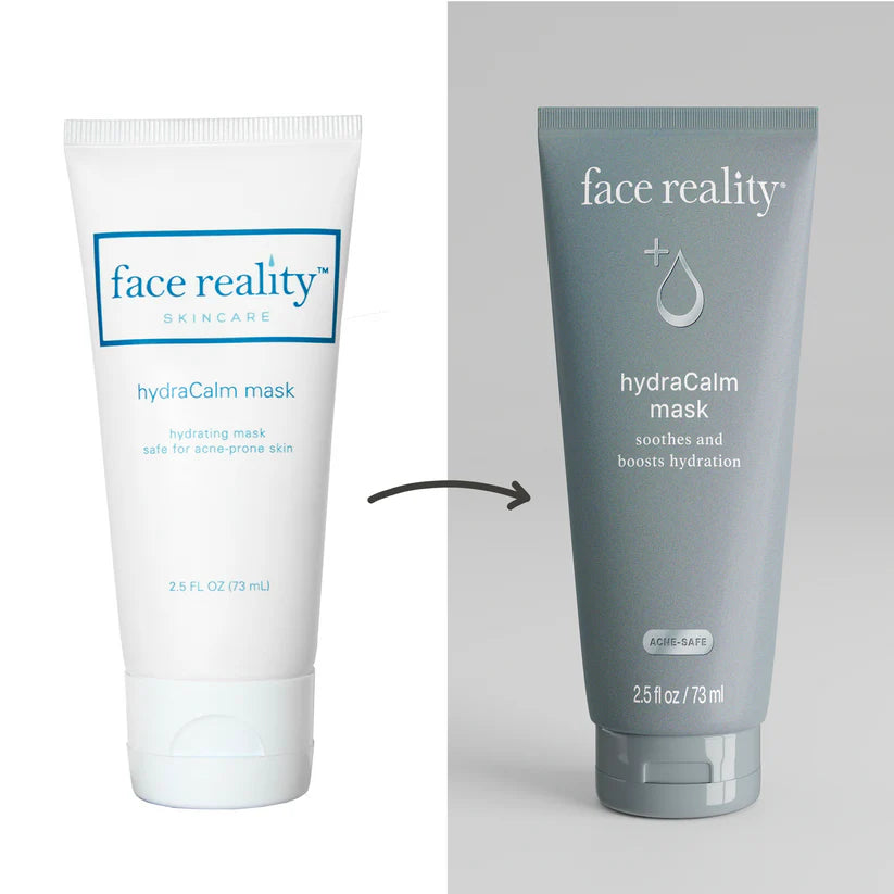 Two tubes of 'face reality' skincare product on a white background