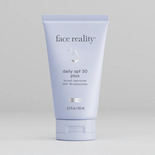 Tube of 'face reality' daily SPF 30 plus sunscreen