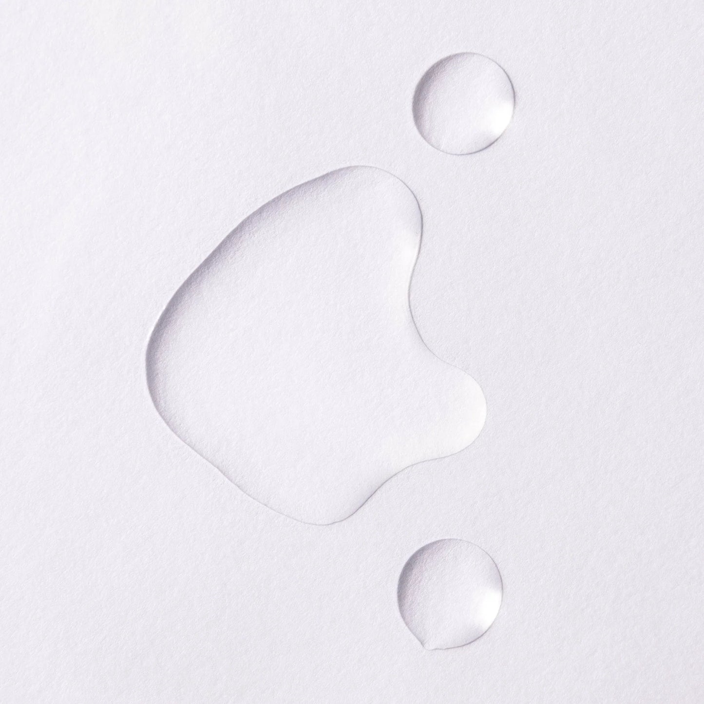 Product droplets on a white background