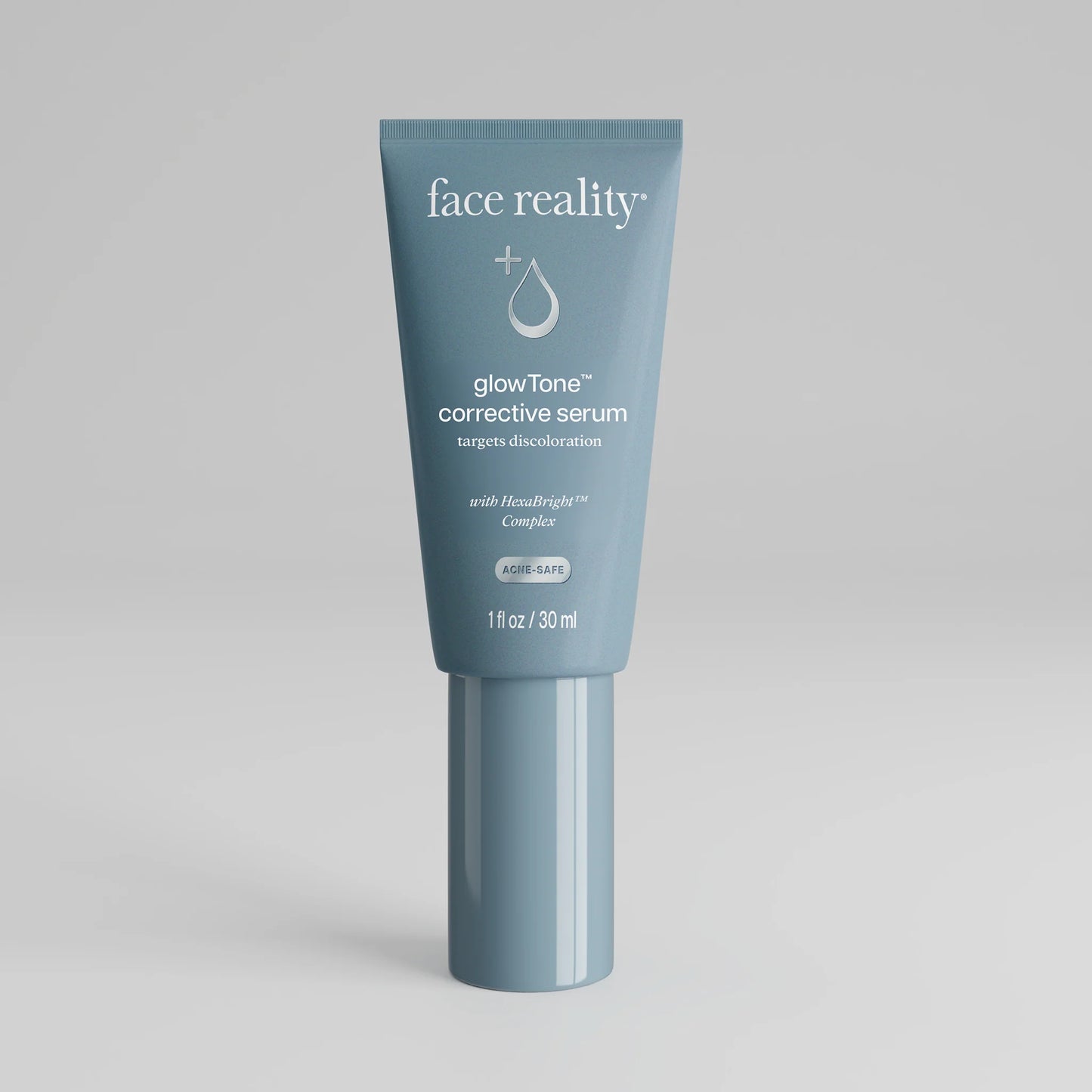 Tube of 'face reality' glow tone corrective serum.
