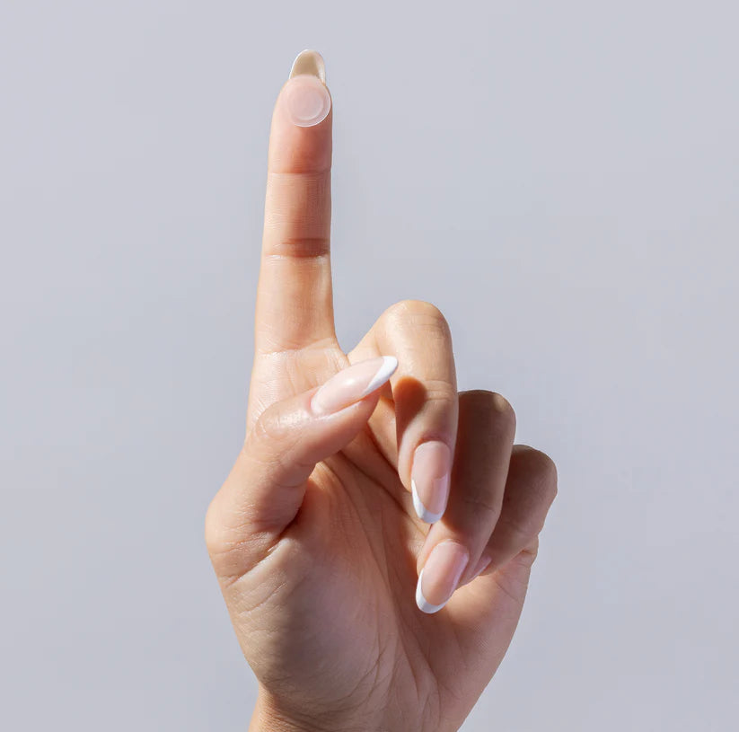 Pimple patch on finger